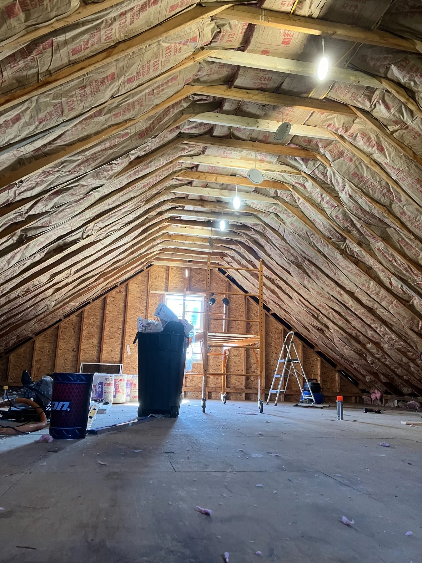 Attic before drywall